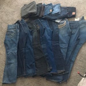 17 pairs of Jeans/ pants size 12